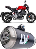 Auspuffendstück Mit Geräuschzulassung Lv-10 Carbon Fiber Endkappe Edelstahl - Leovince Kompatibel Mit Honda Cb 1000 R Neo Sports Café (2018-2024)