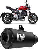 Auspuffendstück Mit Geräuschzulassung Lv One Evo Edelstahl Endkappe Carbon Fiber - Leovince Kompatibel Mit Aprilia Rs 125 - Replica Gp (2017-2020)