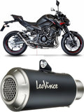 Auspuffendstück Mit Geräuschzulassung Lv-10 Edelstahl Schwarz Endkappe Edelstahl - Leovince Kompatibel Mit Kawasaki Z 900 (2020-2024)