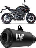 Auspuffendstück Mit Geräuschzulassung Lv-10 Edelstahl Full Schwarz Endkappe Edelstahl Schwarz - Leovince Kompatibel Mit Kawasaki Z 900 (2020-2024)