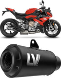 Auspuffendstück Mit Geräuschzulassung Lv-10 Edelstahl Full Schwarz Endkappe Edelstahl Schwarz - Leovince Kompatibel Mit Bmw S 1000 Rr (2019-2024)