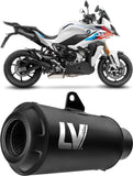 Auspuffendstück Mit Geräuschzulassung Lv-10 Edelstahl Full Schwarz Endkappe Edelstahl Schwarz - Leovince Kompatibel Mit Bmw S 1000 Xr (2020-2023)