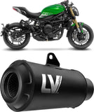 Auspuffendstück Mit Geräuschzulassung Lv-10 Edelstahl Full Schwarz Endkappe Edelstahl Schwarz - Leovince Kompatibel Mit Benelli 752 S (2019-2024)