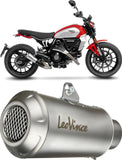 Auspuffendstück Mit Geräuschzulassung Lv-10 Edelstahl Endkappe Edelstahl - Leovince Kompatibel Mit Ducati Scrambler 800 Icon (2023-2024)