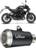 Auspuffendstück Mit Geräuschzulassung Lv-10 Edelstahl Schwarz Endkappe Edelstahl - Leovince Kompatibel Mit Kawasaki Z 900 (2025-2026)