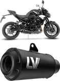 Auspuffendstück Mit Geräuschzulassung Lv-10 Edelstahl Full Schwarz Endkappe Edelstahl Schwarz - Leovince Kompatibel Mit Kawasaki Z 900 A2 (2025-2026)