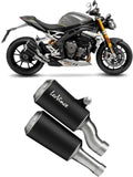 Doppelauspuffanlage Mit Geräuschzulassung Lv-10 Edelstahl Schwarz Endkappe Edelstahl - Leovince Kompatibel Mit Triumph Speed Triple 1200 Rr - Rs - Rx (2025-2026)