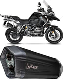 Auspuffendstück Mit Geräuschzulassung Lv-12 Edelstahl Schwarz Endkappe Carbon Fiber - Leovince Kompatibel Mit Bmw R 1200 Gs (2013-2016)