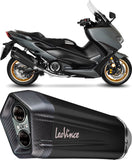 Complete Catalytic Exhaust System With Sound Certification Lv-12 Steel Black Carbon Fiber End Cap - Leovince Compatible With Yamaha Xp 560 T-Max (2020-2024)
