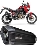 Auspuffendstück Mit Geräuschzulassung Lv-12 R Edelstahl Schwarz Endkappe Carbon Fiber - Leovince Kompatibel Mit Honda Crf 1100 L Africa Twin Dct (2020-2023)