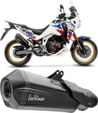 Auspuffendstück Mit Geräuschzulassung Lv-12 R Edelstahl Schwarz Endkappe Carbon Fiber - Leovince Kompatibel Mit Honda Crf 1100 L Africa Twin (2024-2026)