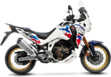 Auspuffendstück Mit Geräuschzulassung Lv-12 R Edelstahl Endkappe Carbon Fiber - Leovince Kompatibel Mit Honda Crf 1100 L Africa Twin Dct (2024-2026)