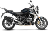Auspuffendstück Mit Geräuschzulassung Lv-12 R Edelstahl Schwarz Endkappe Carbon Fiber - Leovince Kompatibel Mit Bmw R 1250 - Rs (2019-2025)