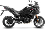 Auspuffendstück Mit Geräuschzulassung Lv-12 R Edelstahl Schwarz Endkappe Carbon Fiber - Leovince Kompatibel Mit Honda Nt 1100 (2025-2026)
