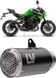 Auspuffendstück Mit Geräuschzulassung Lv Corsa S Edelstahl Schwarz Endkappe Edelstahl - Leovince Kompatibel Mit Kawasaki Z 900 A2 (2025-2026)