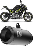 Exhaust Tip With Noise Certification Lv One Evo Stainless Steel Carbon Fiber End Cap - Leovince Compatible With Ktm 1090 Adventure - R (2017-2019)