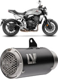 Auspuffendstück Mit Geräuschzulassung Lv Corsa S Edelstahl Schwarz Endkappe Edelstahl - Leovince Kompatibel Mit Honda Cb 1000 R Neo Sports Café (2018-2024)