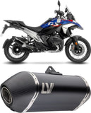 Auspuffendstück Mit Geräuschzulassung Lv-14 Edelstahl Schwarz Endkappe Carbon Fiber - Leovince Kompatibel Mit Bmw R 1300 Gs (2023-2026)