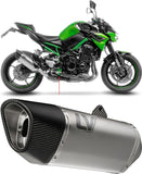 Exhaust Tip With Noise Certification Lv-14 R Titanium Carbon Fiber End Cap - Leovince Compatible With Kawasaki Z 900 (2017-2019)