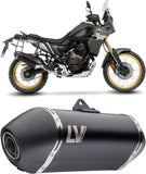Exhaust Tip With Noise Certification Lv-14 Steel Black Carbon Fiber End Cap - Leovince Compatible With Yamaha Ténéré 700 (2021-2024)