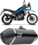 Auspuffendstück Mit Geräuschzulassung Lv-14 Edelstahl Schwarz Endkappe Carbon Fiber - Leovince Kompatibel Mit Cfmoto 450 Mt (2025-2026)