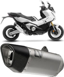Exhaust Tip With Noise Certification Lv-14 R Titanium Carbon Fiber End Cap - Leovince Compatible With Honda Forza 750 (2025-2026)