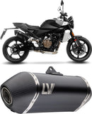 Auspuffendstück Mit Geräuschzulassung Lv-14 Edelstahl Schwarz Endkappe Carbon Fiber - Leovince Kompatibel Mit Husqvarna Svartpilen 801 (2024-2026)