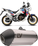 Auspuffendstück Mit Geräuschzulassung Lv-14 Edelstahl Endkappe Carbon Fiber - Leovince Kompatibel Mit Honda Crf 1100 L Africa Twin Adventure Sports (2024-2026)