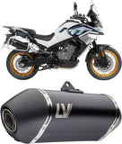 Exhaust Tip With Noise Certification Lv-14 Steel Black Carbon Fiber End Cap - Leovince Compatible With Ktm 790 Adventure - R (2019-2020)
