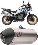 Exhaust Tip With Noise Certification Lv-14 Stainless Steel Carbon Fiber End Cap - Leovince Compatible With Cfmoto 800 Mt Explore (2025-2026)