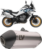 Auspuffendstück Mit Geräuschzulassung Lv-14 Edelstahl Endkappe Carbon Fiber - Leovince Kompatibel Mit Cfmoto 800 Mt Sport (2022-2024)