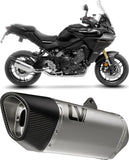 Komplette Abgasanlage Mit Katalysator Und Geräuschzulassung Lv-14 R Edelstahl Endkappe Carbon Fiber - Leovince Kompatibel Mit Yamaha Tracer 9 Gt (2025-2026)
