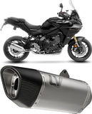 Complete Catalytic Exhaust System With Sound Certification Lv-14 R Titanium Carbon Fiber End Cap - Leovince Compatible With Yamaha Tracer 9 (2025-2026)