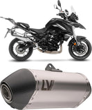 Auspuffendstück Mit Geräuschzulassung Lv-14 Edelstahl Endkappe Carbon Fiber - Leovince Kompatibel Mit Benelli Trk 702 - X (2023-2024)