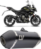 Auspuffendstück Mit Geräuschzulassung Lv-14 Edelstahl Schwarz Endkappe Carbon Fiber - Leovince Kompatibel Mit Triumph Tiger 800 Sport (2024-2026)