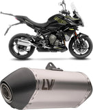 Auspuffendstück Mit Geräuschzulassung Lv-14 Edelstahl Endkappe Carbon Fiber - Leovince Kompatibel Mit Triumph Tiger 800 Sport (2024-2026)