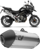 Exhaust Tip With Noise Certification Lv-14 Titanium Carbon Fiber End Cap - Leovince Compatible With Triumph Tiger 1200 Gt (2025-2026)