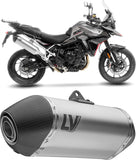 Exhaust Tip With Noise Certification Lv-14 Titanium Carbon Fiber End Cap - Leovince Compatible With Triumph Tiger 900 Gt (2024-2026)