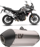 Exhaust Tip With Noise Certification Lv-14 Stainless Steel Carbon Fiber End Cap - Leovince Compatible With Triumph Tiger 900 Gt (2024-2026)