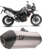Auspuffendstück Mit Geräuschzulassung Lv-14 Edelstahl Endkappe Carbon Fiber - Leovince Kompatibel Mit Triumph Tiger 900 Gt Pro (2024-2026)