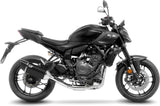Komplette Abgasanlage Mit Katalysator Und Geräuschzulassung Lv-14 R Edelstahl Schwarz Endkappe Carbon Fiber - Leovince Kompatibel Mit Yamaha Mt-07 (2025-2026)