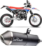 Auspuffendstück Mit Geräuschzulassung X-Fight Carbon Fiber Endkappe Edelstahl - Leovince Kompatibel Mit Fantic Motor Enduro 50 Competition (2019-2020)