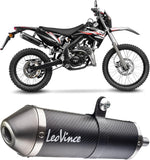 Auspuffendstück Mit Geräuschzulassung X-Fight Carbon Fiber Endkappe Edelstahl - Leovince Kompatibel Mit Rieju Mrt 50 - Pro - Sm (2021-2023)