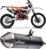 Auspuffendstück Mit Geräuschzulassung X-Fight Carbon Fiber Endkappe Edelstahl - Leovince Kompatibel Mit Beta Rr 50 Enduro - Sport (2021-2022)