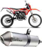 Auspuffendstück Mit Geräuschzulassung X-Fight Edelstahl Endkappe Edelstahl - Leovince Kompatibel Mit Beta Rr 50 Motard - Sport (2023-2024)
