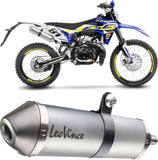 Auspuffendstück Mit Geräuschzulassung X-Fight Edelstahl Endkappe Edelstahl - Leovince Kompatibel Mit Sherco 50 Sm-Rs (2021-2024)