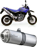 Doppelauspuffanlage Mit Geräuschzulassung Lv-X Aluminium Endkappe Edelstahl - Leovince Kompatibel Mit Yamaha Xt 660 R - X (2004-2016)