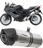 Auspuffendstück Mit Geräuschzulassung Lv One Evo Edelstahl Endkappe Carbon Fiber - Leovince Kompatibel Mit Bmw F 800 R (2009-2016)
