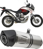 Auspuffendstück Mit Geräuschzulassung Lv One Evo Edelstahl Endkappe Carbon Fiber - Leovince Kompatibel Mit Honda Xl 700 V Transalp (2008-2013)