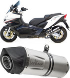 Auspuffendstück Mit Geräuschzulassung Lv One Evo Edelstahl Endkappe Carbon Fiber - Leovince Kompatibel Mit Gilera Gp 800 (2008-2015)
